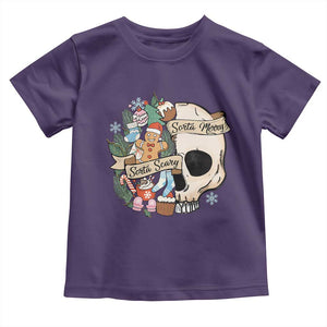 Skull Christmas Toddler T Shirt Sorta Scary Sorta Merry TS02 Purple Print Your Wear