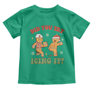 Nurse Christmas Toddler T Shirt Did You Try Icing It Funny Saying TS02 Irish Green Print Your Wear