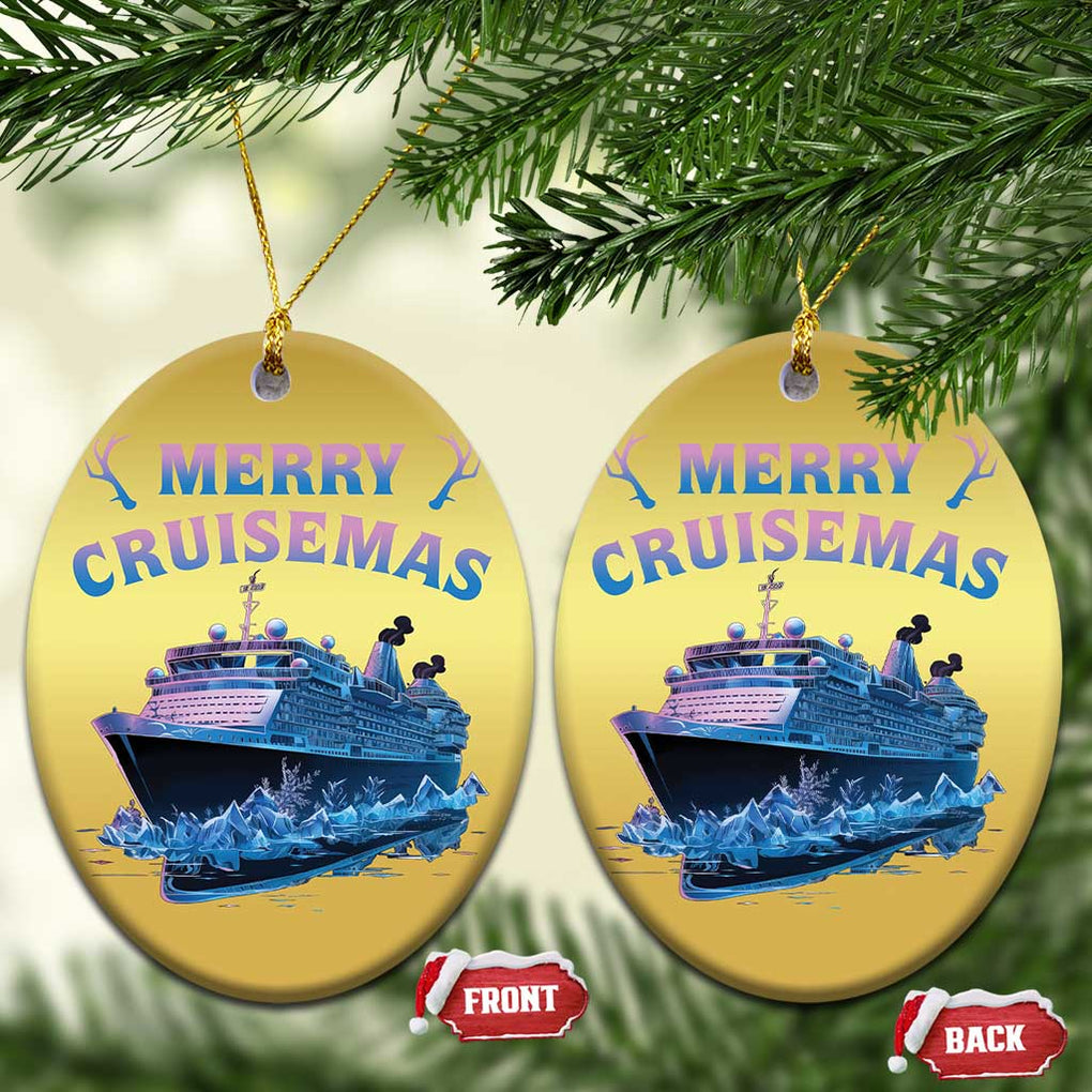 Christmas Cruise Christmas Ornament Merry Cruisemas Xmas Family Trip Reunion TS02 Oval Gold Print Your Wear