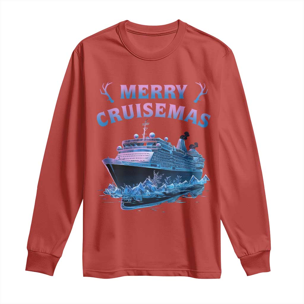 Christmas Cruise Long Sleeve Shirt Merry Cruisemas Xmas Family Trip Reunion TS02 Red Print Your Wear