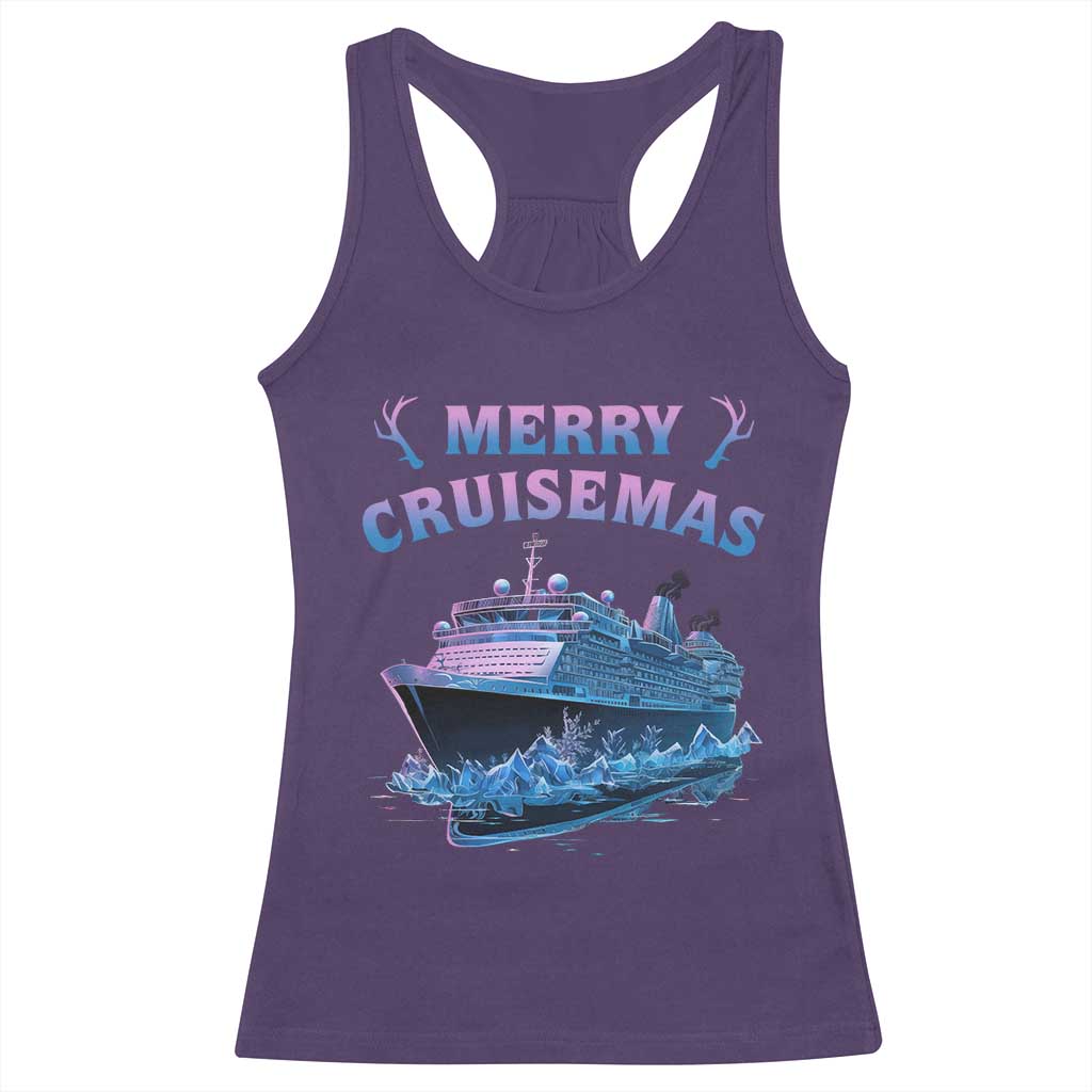 Christmas Cruise Racerback Tank Top Merry Cruisemas Xmas Family Trip Reunion TS02 Purple Print Your Wear
