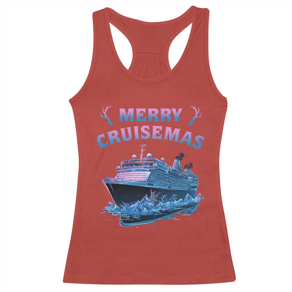 Christmas Cruise Racerback Tank Top Merry Cruisemas Xmas Family Trip Reunion TS02 Red Print Your Wear