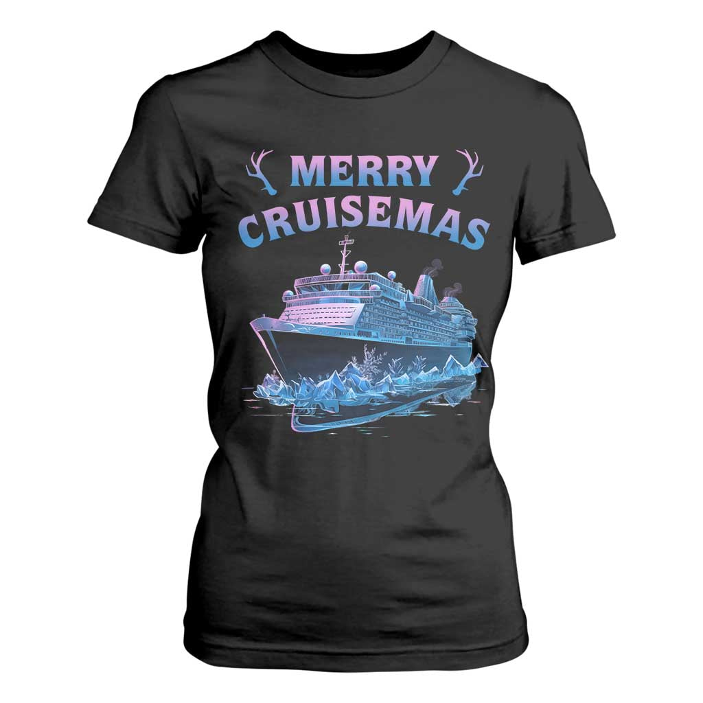 Christmas Cruise T Shirt For Women Merry Cruisemas Xmas Family Trip Reunion TS02 Black Print Your Wear