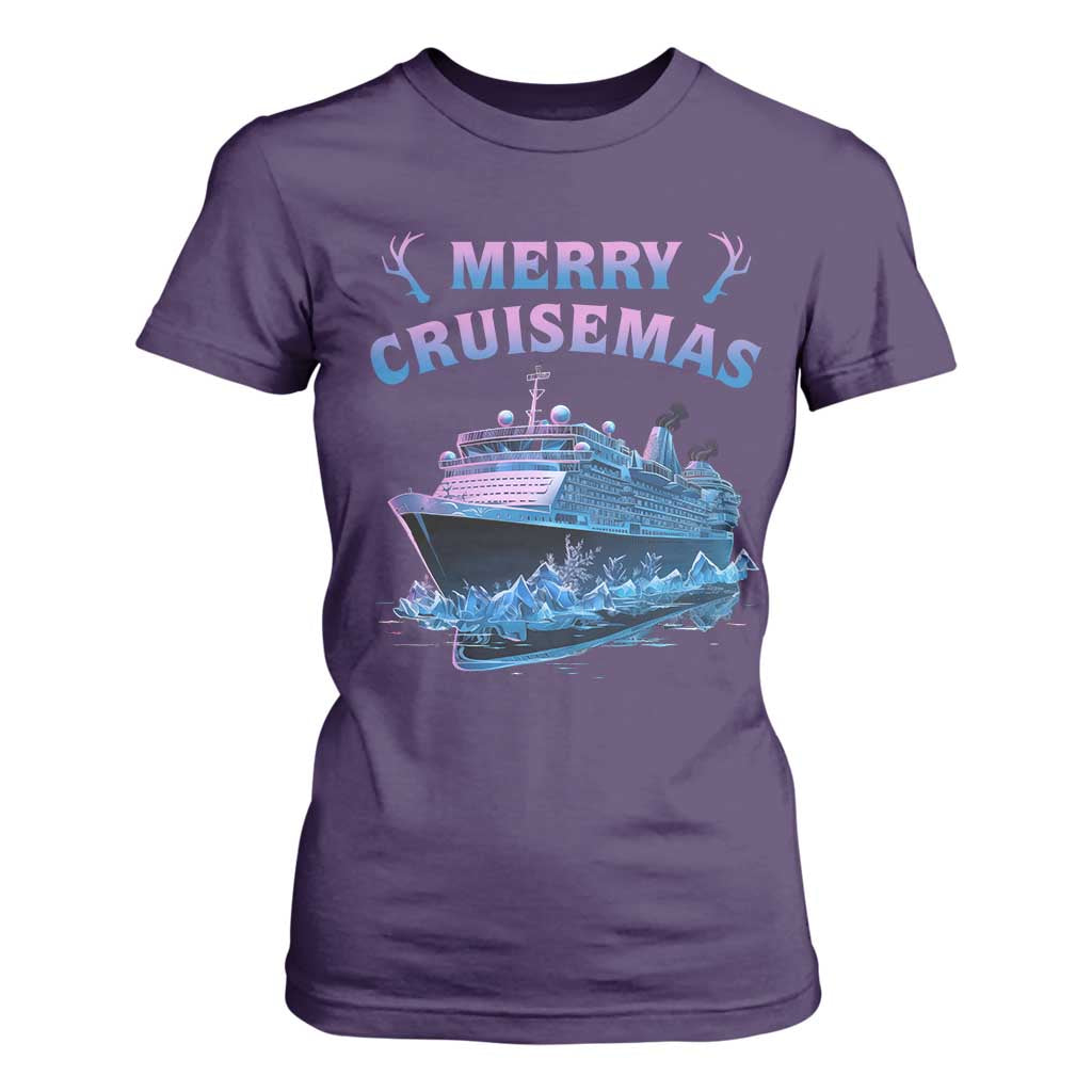 Christmas Cruise T Shirt For Women Merry Cruisemas Xmas Family Trip Reunion TS02 Purple Print Your Wear