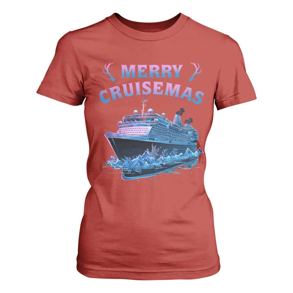 Christmas Cruise T Shirt For Women Merry Cruisemas Xmas Family Trip Reunion TS02 Red Print Your Wear