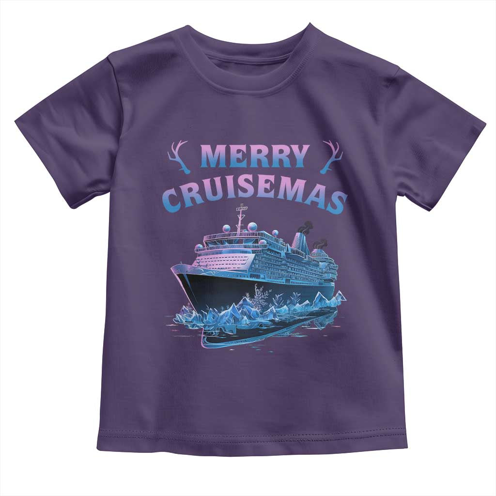 Christmas Cruise Toddler T Shirt Merry Cruisemas Xmas Family Trip Reunion TS02 Purple Print Your Wear