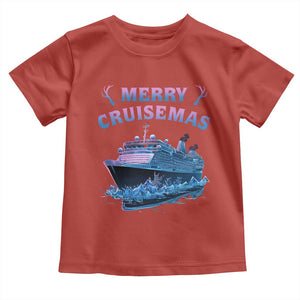 Christmas Cruise Toddler T Shirt Merry Cruisemas Xmas Family Trip Reunion TS02 Red Print Your Wear