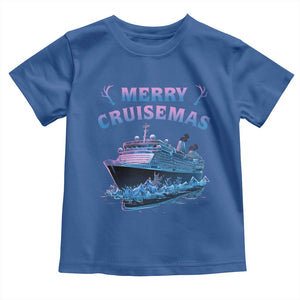 Christmas Cruise Toddler T Shirt Merry Cruisemas Xmas Family Trip Reunion TS02 Royal Blue Print Your Wear