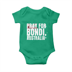 Pray for Bondi Australia Baby Onesie Memorial Unity and Support Tribute TS02 Irish Green Print Your Wear