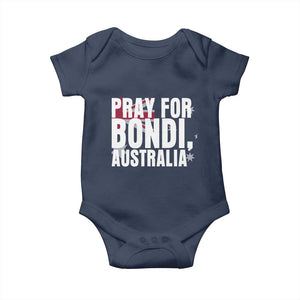 Pray for Bondi Australia Baby Onesie Memorial Unity and Support Tribute TS02 Navy Print Your Wear