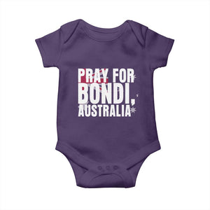 Pray for Bondi Australia Baby Onesie Memorial Unity and Support Tribute TS02 Purple Print Your Wear