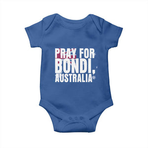 Pray for Bondi Australia Baby Onesie Memorial Unity and Support Tribute TS02 Royal Blue Print Your Wear