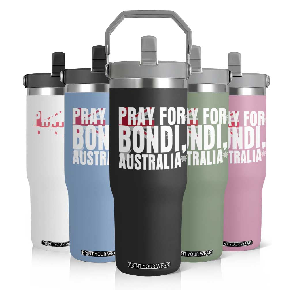 Pray for Bondi Australia Flip Straw Tumbler Memorial Unity and Support Tribute TS02 Print Your Wear