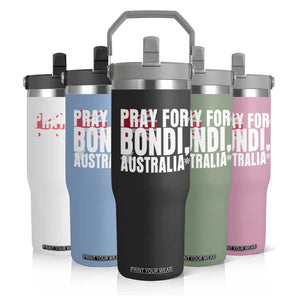 Pray for Bondi Australia Flip Straw Tumbler Memorial Unity and Support Tribute TS02 Print Your Wear