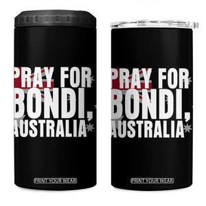 Pray for Bondi Australia 4 in 1 Can Cooler Tumbler Memorial Unity and Support Tribute TS02 One Size: 16 oz Black Print Your Wear