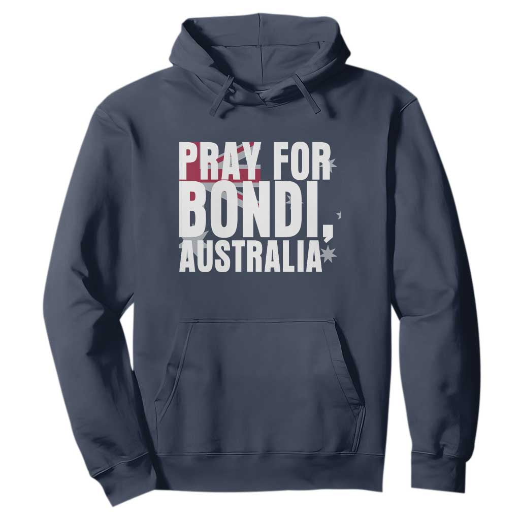 Pray for Bondi Australia Hoodie Memorial Unity and Support Tribute TS02 Navy Print Your Wear