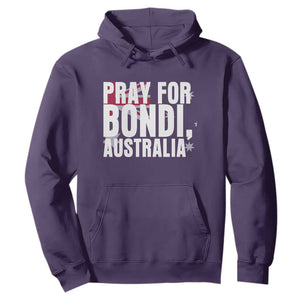 Pray for Bondi Australia Hoodie Memorial Unity and Support Tribute TS02 Purple Print Your Wear