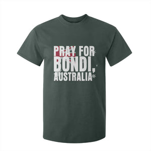 Pray for Bondi Australia T Shirt For Kid Memorial Unity and Support Tribute TS02 Dark Forest Green Print Your Wear