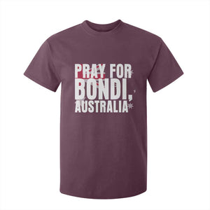 Pray for Bondi Australia T Shirt For Kid Memorial Unity and Support Tribute TS02 Maroon Print Your Wear