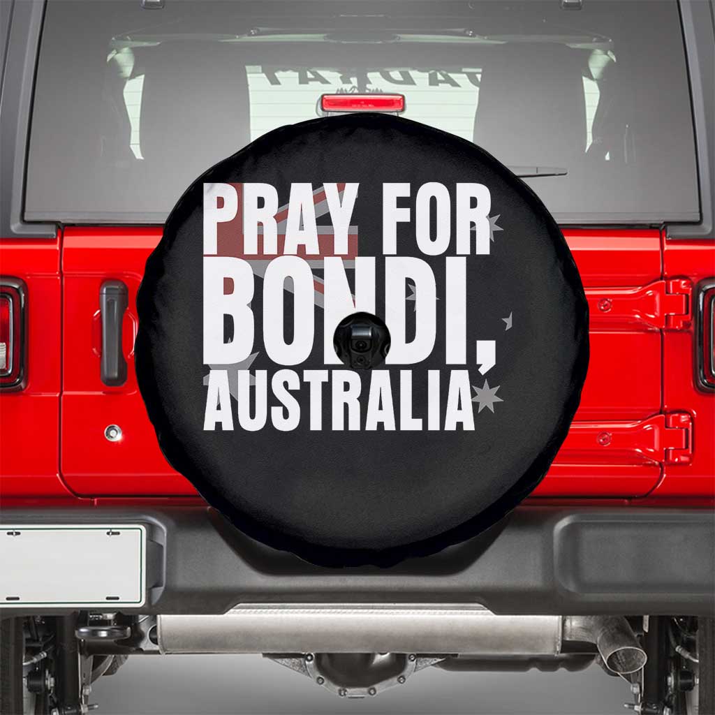 Pray for Bondi Australia Spare Tire Cover Memorial Unity and Support Tribute TS02 Black Print Your Wear