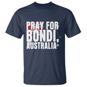 Pray for Bondi Australia T Shirt Memorial Unity and Support Tribute TS02 Navy Print Your Wear