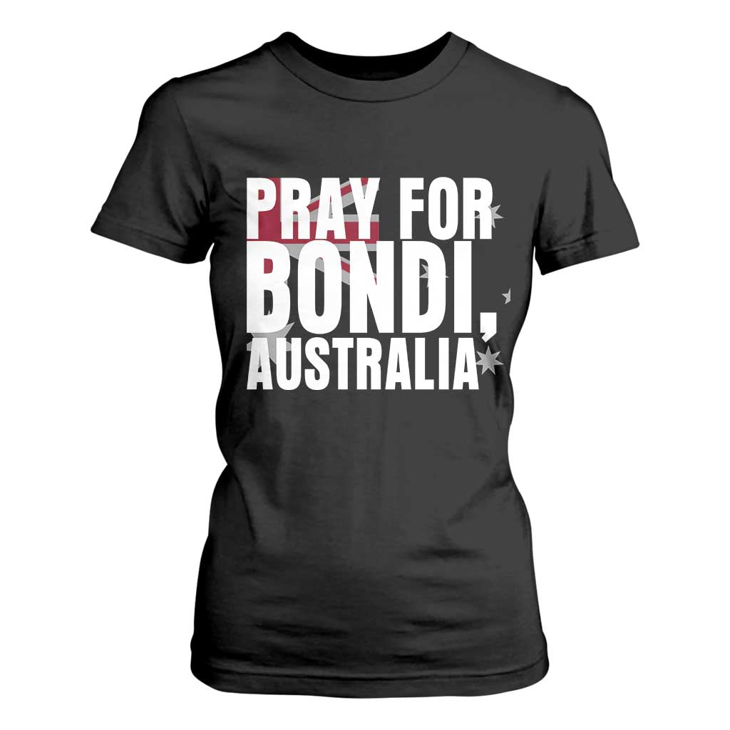 Pray for Bondi Australia T Shirt For Women Memorial Unity and Support Tribute TS02 Black Print Your Wear