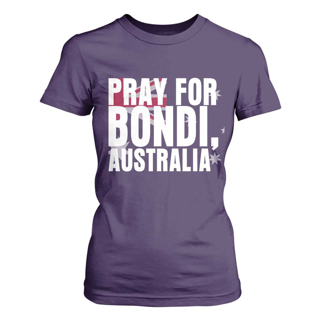 Pray for Bondi Australia T Shirt For Women Memorial Unity and Support Tribute TS02 Purple Print Your Wear