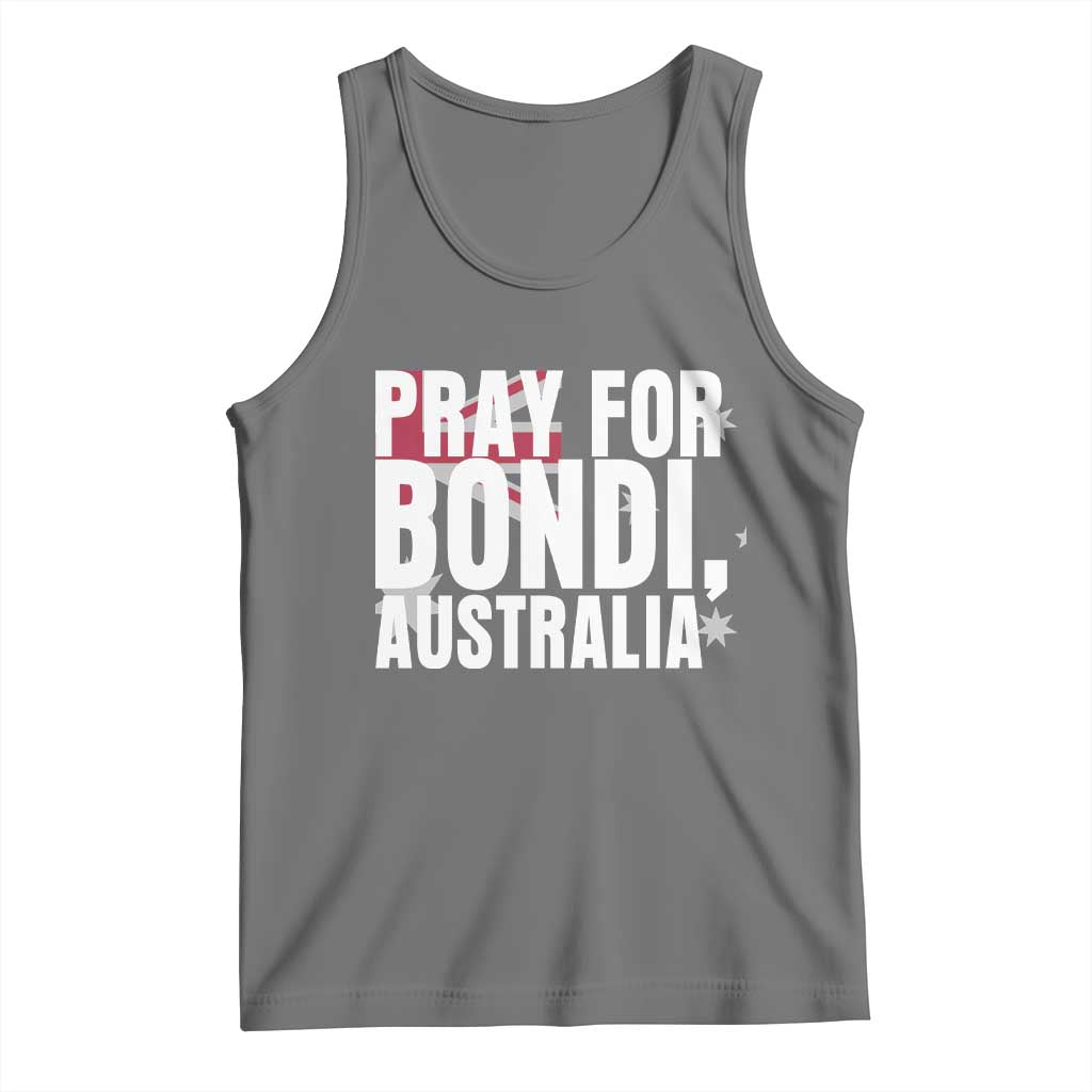 Pray for Bondi Australia Tank Top Memorial Unity and Support Tribute TS02 Black Heather Print Your Wear