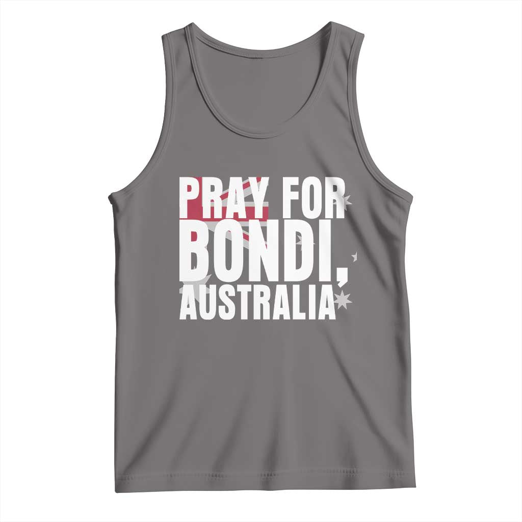 Pray for Bondi Australia Tank Top Memorial Unity and Support Tribute TS02 Deep Heather Print Your Wear