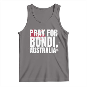 Pray for Bondi Australia Tank Top Memorial Unity and Support Tribute TS02 Deep Heather Print Your Wear