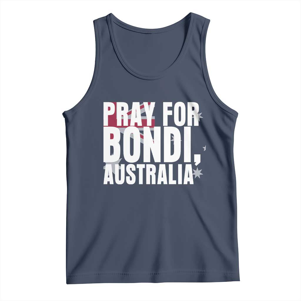 Pray for Bondi Australia Tank Top Memorial Unity and Support Tribute TS02 Navy Print Your Wear