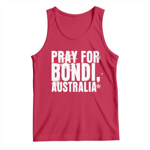 Pray for Bondi Australia Tank Top Memorial Unity and Support Tribute TS02 Red Print Your Wear