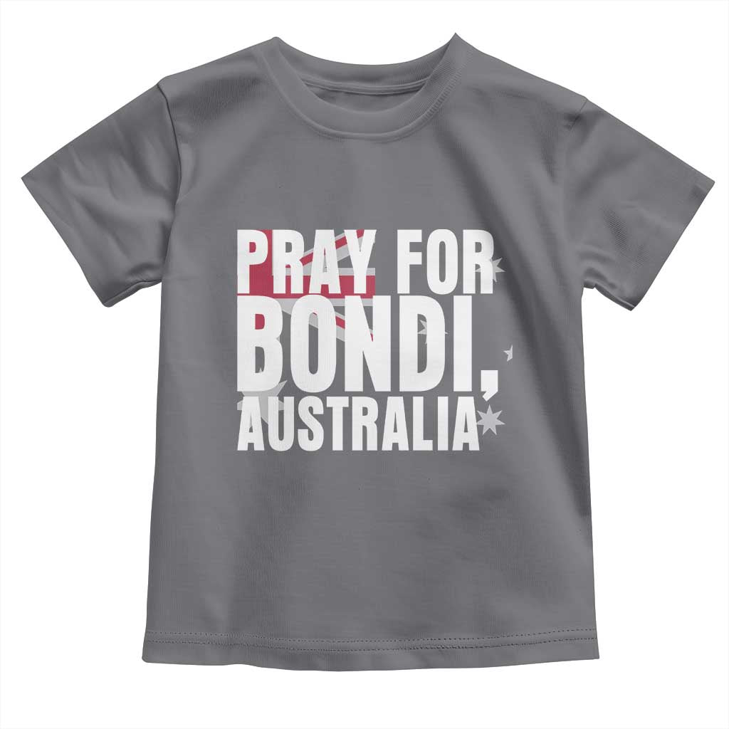 Pray for Bondi Australia Toddler T Shirt Memorial Unity and Support Tribute TS02 Charcoal Print Your Wear