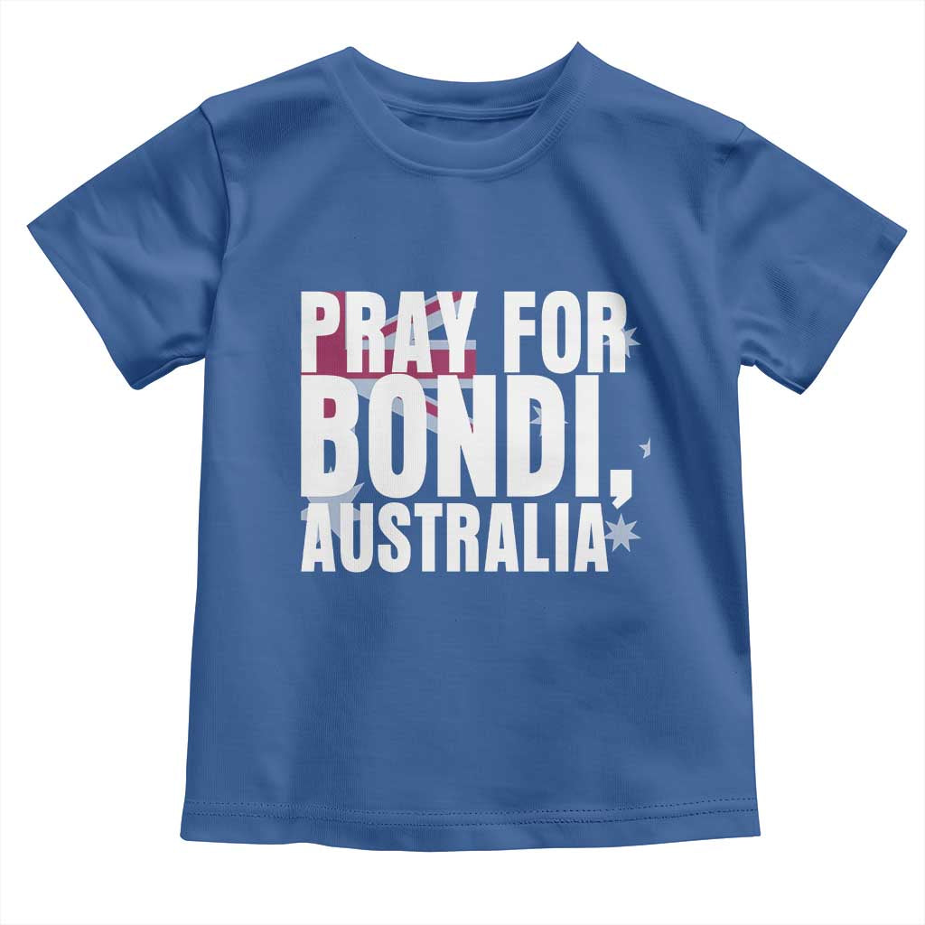 Pray for Bondi Australia Toddler T Shirt Memorial Unity and Support Tribute TS02 Royal Blue Print Your Wear