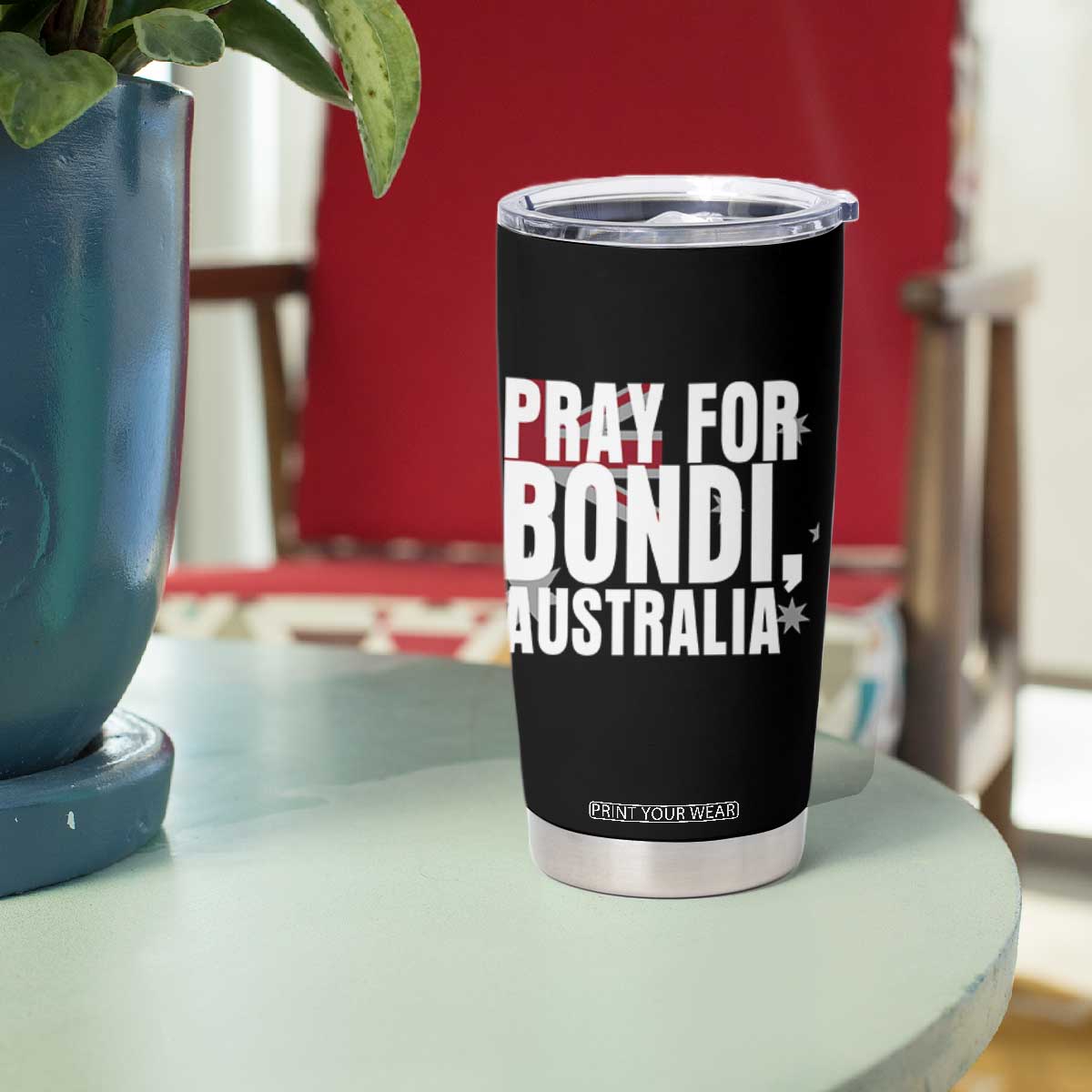Pray for Bondi Australia Tumbler Cup Memorial Unity and Support Tribute TS02 Print Your Wear