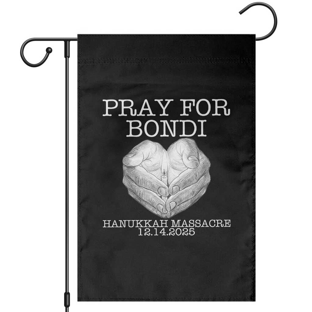 Pray for Bondi Australia Garden Flag Hanukkah Memorial December 14 Tribute Support TS02 Black Print Your Wear