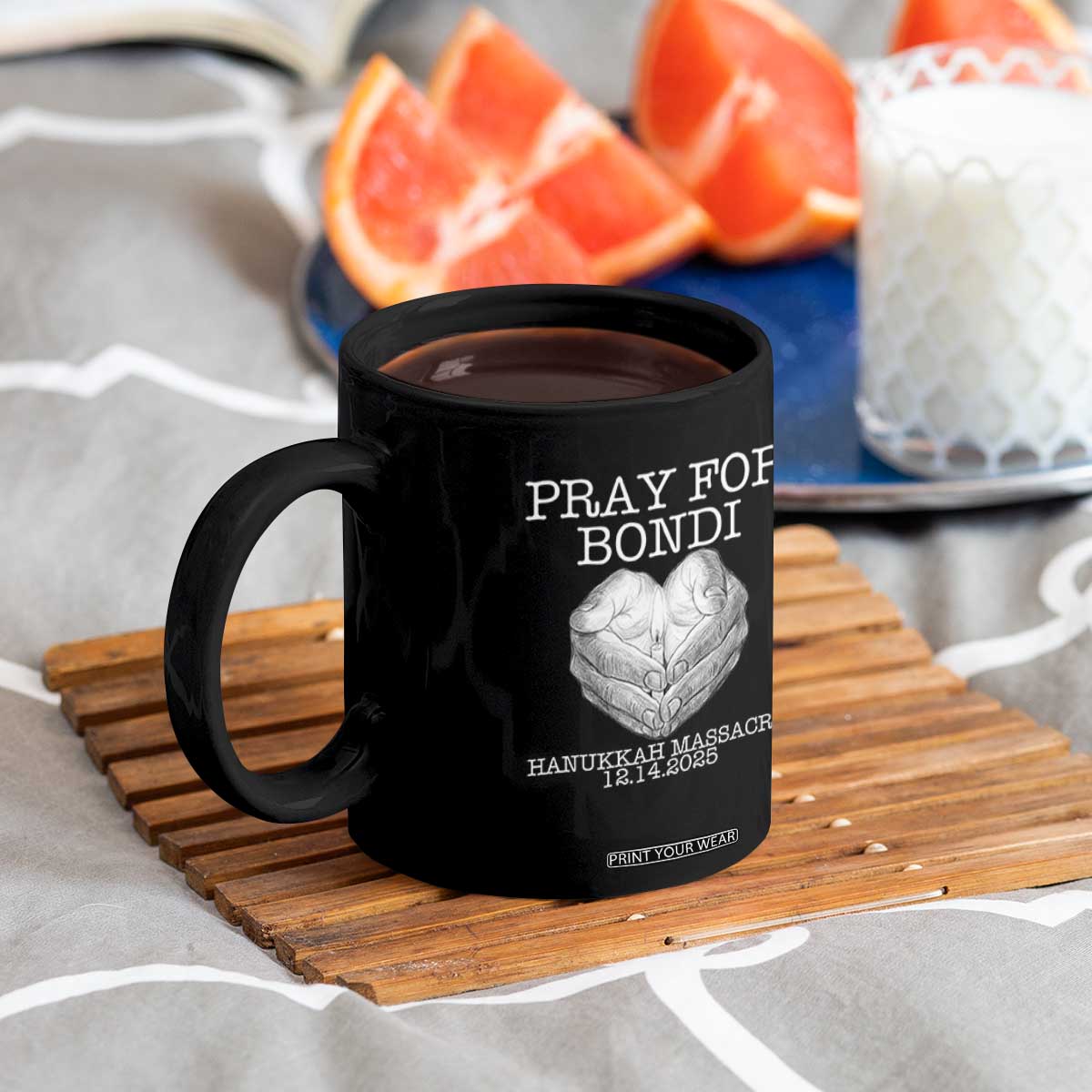 Pray for Bondi Australia Coffee Mug Hanukkah Memorial December 14 Tribute Support TS02 Print Your Wear