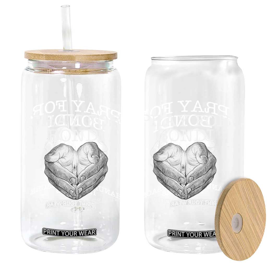 Pray for Bondi Australia Glass Can Hanukkah Memorial December 14 Tribute Support TS02 Print Your Wear