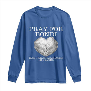 Pray for Bondi Australia Long Sleeve Shirt Hanukkah Memorial December 14 Tribute Support TS02 Royal Blue Print Your Wear