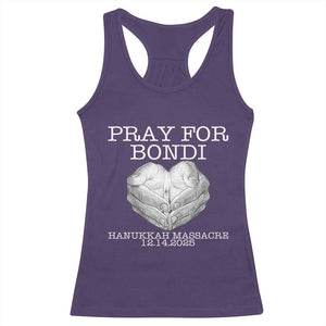 Pray for Bondi Australia Racerback Tank Top Hanukkah Memorial December 14 Tribute Support TS02 Purple Print Your Wear