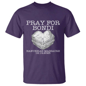 Pray for Bondi Australia T Shirt Hanukkah Memorial December 14 Tribute Support TS02 Purple Print Your Wear
