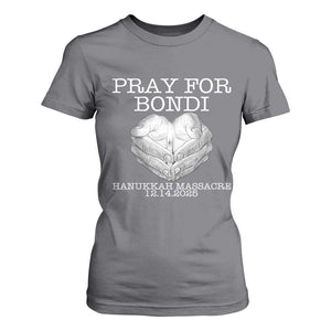 Pray for Bondi Australia T Shirt For Women Hanukkah Memorial December 14 Tribute Support TS02 Charcoal Print Your Wear