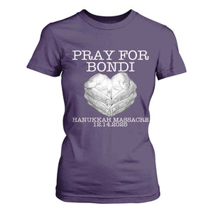 Pray for Bondi Australia T Shirt For Women Hanukkah Memorial December 14 Tribute Support TS02 Purple Print Your Wear