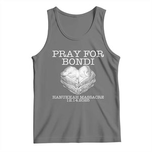 Pray for Bondi Australia Tank Top Hanukkah Memorial December 14 Tribute Support TS02 Black Heather Print Your Wear