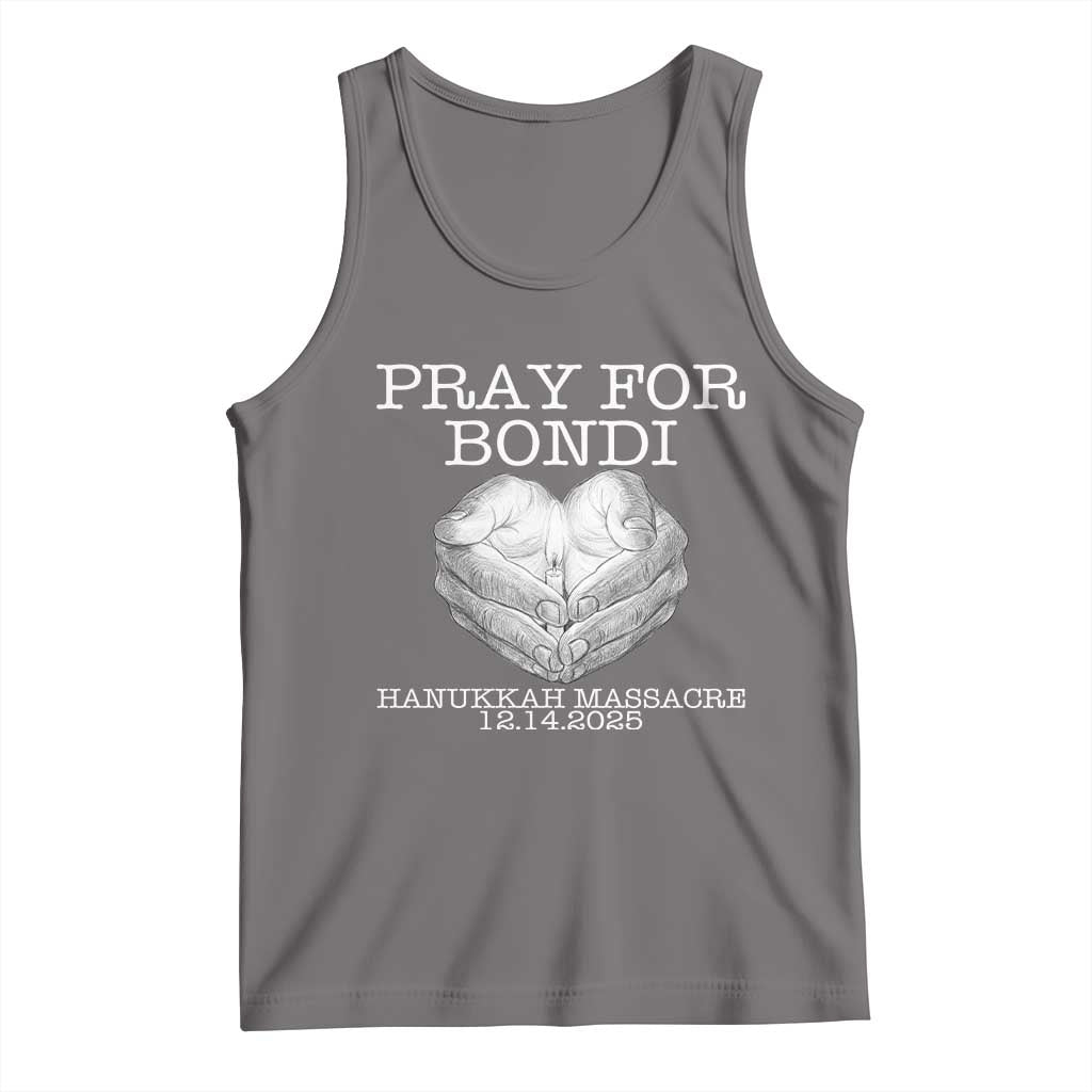 Pray for Bondi Australia Tank Top Hanukkah Memorial December 14 Tribute Support TS02 Deep Heather Print Your Wear