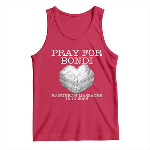 Pray for Bondi Australia Tank Top Hanukkah Memorial December 14 Tribute Support TS02 Red Print Your Wear