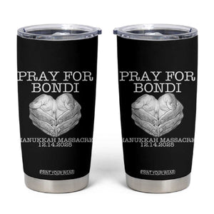 Pray for Bondi Australia Tumbler Cup Hanukkah Memorial December 14 Tribute Support TS02 Black Print Your Wear