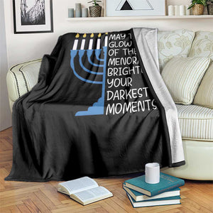 Jewish Faith and Pray Throw Blanket May The Glow Of The Menorah Brighten Your Darkest Moments TS02 Print Your Wear