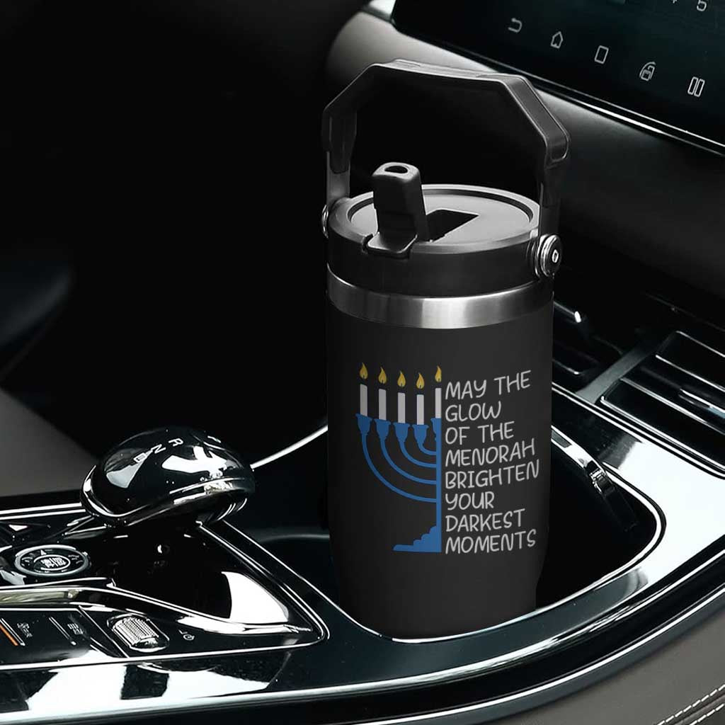 Jewish Faith and Pray Flip Straw Tumbler May The Glow Of The Menorah Brighten Your Darkest Moments TS02 Print Your Wear