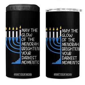 Jewish Faith and Pray 4 in 1 Can Cooler Tumbler May The Glow Of The Menorah Brighten Your Darkest Moments TS02 One Size: 16 oz Black Print Your Wear